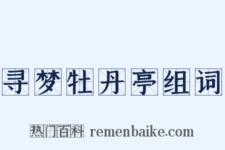 寻梦牡丹亭组词是什么意思的图片